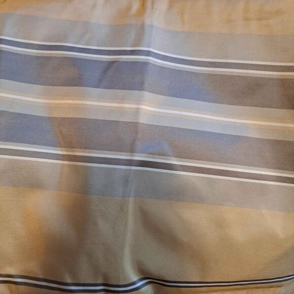 2 RESTORATION HARDWARE BOLD Multistripe 97W x 107L Lined SILK Drapes with Hooks - Picture 2 of 3